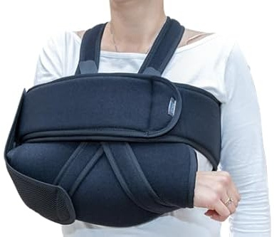 SPES Tutore Immobilizzatore Spalla e Braccio Post Operatorio, Nero | immobilizza dopo lussazione o frattura dell'omero, ambidestro, regolabile, taglia unica, sostegno post operatorio
