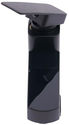 Wasserhahn Bad, Küche, Waschtischarmatur mit LED Bildschirm Badarmaturen Einhebelmischer Waschbecken Wassersparend Faucet 0-99°C Kalt- und Heißwasser Wasserhähne, Einfache Montage (Schwarz)