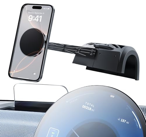 SKTU MagSafe - Supporto per cellulare per Mini Countryman U25 2024-2026 2027, girevole a 360°, per iPhone 12-17, per navigazione da 9,4, con custodia MagSafe Mini accessori