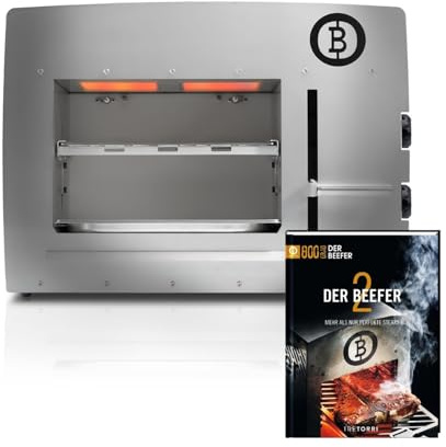 Beefer XL-Chef DE/AT 20 NGH Erdgas 800°C Oberhitzegrill Gasgrill Edelstahl mit Kochbuch Der Beefer 2 im Set