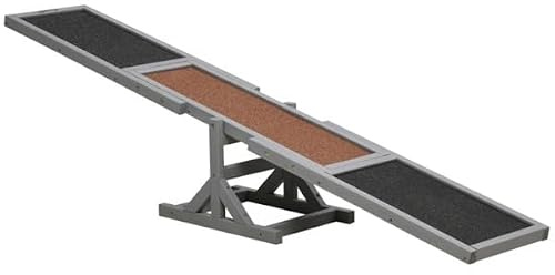 Dog Agility Seesaw, Wooden Pet Training Teeter Totter, 110lbs Capacity | 110 lbs Capacity, Wooden Construction, Dog Agility Training, Pet Teeter Totter