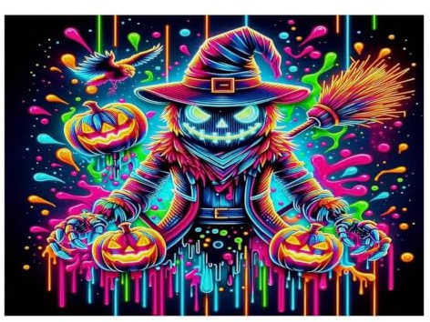 1000 Piece Mini Jigsaw Puzzle For Adults Pumpkin Witch Broom Gift Idea | 38x26cm Cardboard Puzzle Lovers Mind Relaxation Handmade Puzzle Gathering Gift Living Room Decor