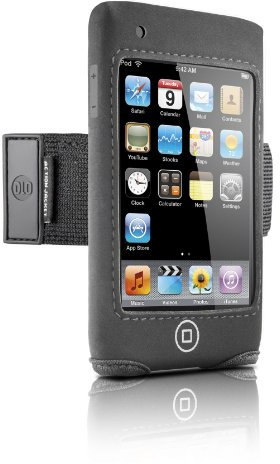 DLO 71055/10 Neopren-Tasche für iPod Touch 2G (Armband, Sichtfenster und 360° drehbaren Gürtel-Clip) schwarz