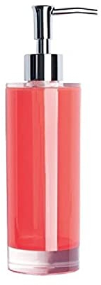 Excelsa Linea Bagno Seifenspender 300ml in rot, Polystyrol, 6.5 x 6.5 x 22 cm