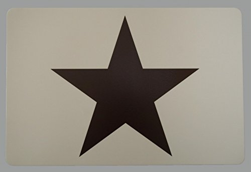 Schreibtischunterlage großer Stern auf beigen Untergrund 40 x 60 cm abwischbar