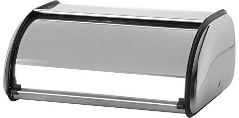 LOLAhome Panera de mesa clásica plateada de acero inoxidable para cocina de 42 cm