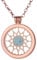 Morella Damen Halskette Rosegold 70 cm Edelstahl mit Amulett und Coin 33 mm Herzornament in Schmuckbeutel