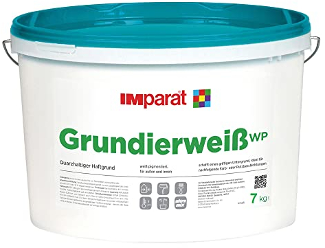 IMparat | Grundierweiß-WP | Weiß | Haftgrund | Quarzhaltig | Innen und Außen | G3 Matt | 7 kg