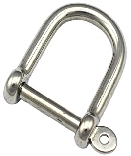 2 Schäkel 5mm großer Öffnung Edelstahl A4 gerade