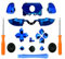 Gâchettes, croix directionnelle et boutons pour manette Xbox One Elite - Levier et tournevis T6 et T8 - 3,5 mm Chrome Blue