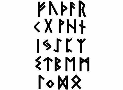 Aufkleber sticker alphabet buchstaben odin wikinger runen pagan keltisch
