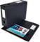 Elba Oxford Box mit großer Kapazität, Memphis, flach, 24 x 32 cm, Rücken 100 mm, mit Druckknopf, Deckel aus Polypropylen, Schwarz