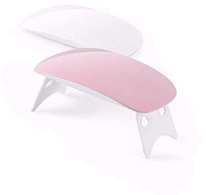 eKartZ SUNmini 6W LED UV Nail Dryer Curing Lamp Light Portable Quick Drying Manicure/Pedicure 2 Timing Setting 45s/60s UV LAMP with USB (Pink)