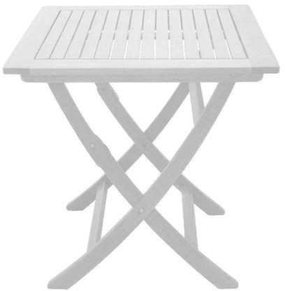 Sedexx Catar Gartentisch 60x60 cm Klapptisch/Holztisch/Bistrotisch aus Eukalyptus/Weiß gewischt/lasiert
