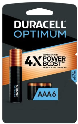 Duracell Optimum AAA Batteries | 6 Count Pack | Lasting Power Triple A Battery | Alkaline AAA…