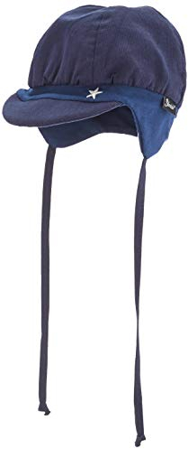 Sterntaler Ballonmütze für Jungen mit Bindebändern, Ohrenklappen und Stern-Motiv, Alter: 6-9 Monate, Größe: 45, Blau (Marine)