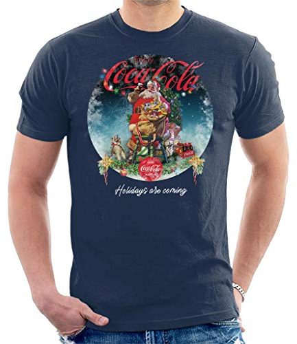 Coca Cola Santa at The Christmas Tree Men's T-Shirt