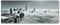 Tulup Impression sur Verre 125x50 cm Image Tableau Photo décorative panoramique pour la Cuisine et Le Salon - Spectacles et Architecture - Brouillard sur Dubaï - Noir et Blanc