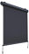 Canopée Store Vertical Rétractable avec Coffre, Store Enrouleur Exterieur avec Manivelle pour Balcon, Terrase, Brise Vue pour Jardin, Gris, 2,5 x 1,4 m (H x L)