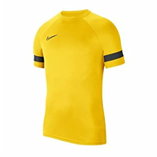 NIKE Men's Dri-fit Academy Short Sleeve Soccer Jersey, Tour Yellow/Black/Anthracite/Black, M UK