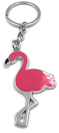 H-Customs Vogel Flamingo pink pink Schlüsselanhänger Anhänger