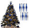 Simply Products 10 Droplet Baubles - Great Christmas Tree Decoration, Matte & Glitter Icicle Baubles (Royal Blue & Silver Glitter)