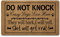 Crazy Dog Welcome Do Not Knock Area Rugs Novelty Door Mat Front Porch Decor Entrance Doormat Anti-Slip Kitchen Rugs And Mats (30 x 18 inch)