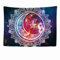 Ulticool - Wandteppich Tapestry Dekoration Wohnung - Mandala Weiße Sonne Mond - 200 x 150 cm groß - Wandtuch Wandbehänge - Accessoires für Schlafzimmer Wohnzimmer Kinderzimmer