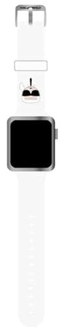 KARL LAGERFELD KLAWLSLKW Armband auf Apple Watch 42/44/45mm Weiß Silikon Karl Heads
