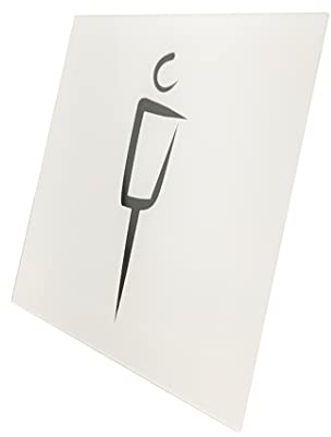 notlok Safety Work - wc schild Selbstklebend für Herren Weiß [12x12cm, 2mm Acrylglas + Klebeband] | Wc Schilder, Toilettenschild, Wc Sign, Kloschild, Wc Turschild, Wc Sticker, Toilet Sign