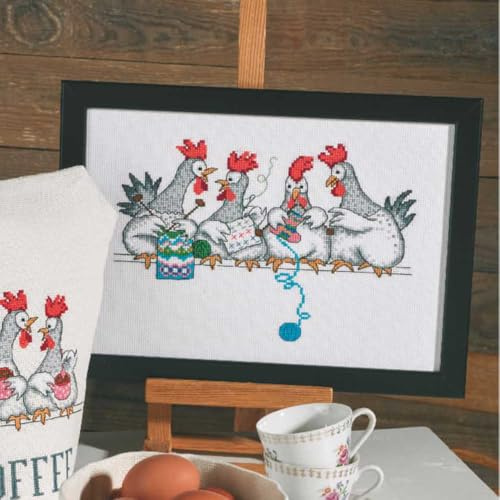 Permin Chicken Talk Counted Cross Stitch Kit