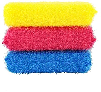 D.RECT 3 Pezzi Spugne in Plastica per la Pulizia delle Pentole in Teflon - Spugne la Pulizia, Ideali per Padelle Rivestite, Pentole