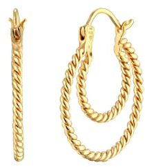 Elli Ohrringe Damen Creolen Twisted Elegant in 925 Sterling Silber