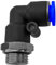 Winkel 90° Grad mit 1/8 Zoll Rohr Außengewinde AG drehbar für 4mm PU Schlauch - Steck Verbinder Pneumatik Fitting Druckluft