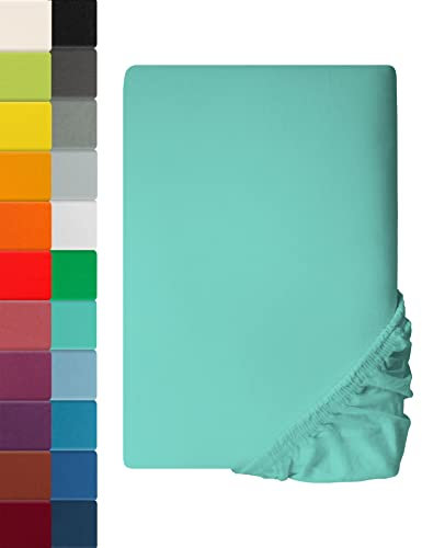 Premium Spannbettlaken MIA Türkis | 140-160 x 200cm - 100% Baumwolle