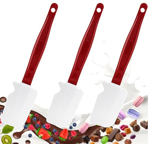 Rubber Spatulas High Heat Resistant Silicone Scraper Spoon Commercial Spatula for Cooking, Rubber Spatula Set (3 x 10 Spatulas)