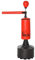 HOMCOM Sac de Frappe sur Pieds Punching Ball brunier 3 en 1 avec Ballon de Vitesse Bras Flexible Rotatif Hauteur réglable revêtement synthétique Base HDPE dim. 88L x 48l x 155-205H cm Noir Rouge