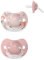 Suavinex Confezione 2 Ciucci con Tettina in Silicone Simmetrica SX Pro, per Bambini 6-18 Mesi, Ciuccio Neonato, con Tettina Piatta e Flessibile, Walk in the Park Rosa