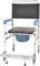 Kcolic Comfortable Commode Chair, Wheeled Chair for Elderly with Commode, Shower Chair with Wheels Toilet Chair, Portable Adult Potty Chair on Wheels Chair with Built-In Toilet