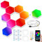 Fyeme LED Sechseck Gaming Wandleuchte LED Sechseck Gaming Wandleuchte mit Fernbedienung Bluetooth-Musikmodus LED Magic Panel für Gaming/Party/Wohnzimmer Deko (8 PCS)