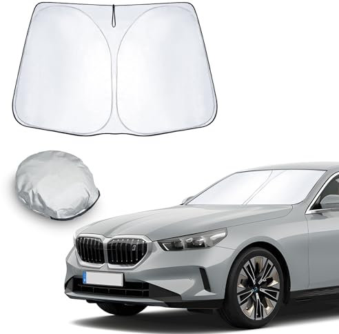 CDEFG Compatible con BMW Serie 5 G30 G31 G38 F10 2011-2023 Parasol Coche Delantero Parabrisas Protector Plegable con Gran Pantalla Anti UV Rayos Mejor Fresco-Parasol G30 G31 G38 F10 Accesorios