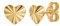 Amberta Allure Dames Kleine Ohrringe aus 9K Gold - Gold Herzstecker: Herz Ohrringe Gold 9-Karat