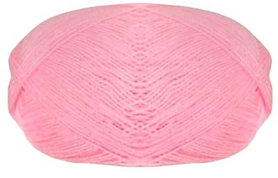 Pelote de laine fine (100 g - 365 mètres), laine à tricoter, laine acrylique, laine pour travail, crochet, laine pour tricot, rose