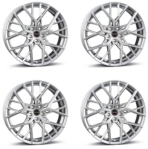 4x Borbet Felgen Alufelgen BY 9x20 ET45 5x112 sterling silver kompatibel mit Audi A3 A6 A8 Q4 RS3 S3 S6 S8 TT