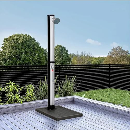 XAoSCd Solarbeheizte Dusche Mit Duschkopf Und Fußbrause, 2,2 M, 38,1 L, 2 Abschnitte, Für Garten, Pool, Strand, Spa