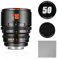7Artisans Lente de Cine Profesional Serie T2.1 Hope de 50mm Marco S35 Compatible con Sony E-Mount (Marco C), para Sony A6500/A6600/A6700/FX30/ZVE-50 (Negro)