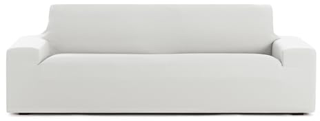 Eysa Bi-elastischer Sofabezug für 3-Sitzer, Weiß, Design Harlem