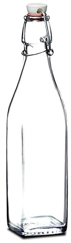 FORNOR 87060 BOTELLA CRISTAL CUADRADA 1 L 8.2 x 8.2 x 31.8 cm