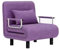 WEIDPHL Klappbares Schlafsofa, Umwandelbares Futon-Schlafsofa, Sofacouch Mit Verstellbarer Rückenlehne, Schlafsofa Für Das Wohnzimmer,Lila