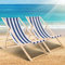 ISOISL 2er Set Liegestuhl klappbar Holz, Strandstuhl, Bis 150 kg, strapazierfähiger Klapp-, Sonnenliege,Garten, Strand, Camping- und Reisebegleiter(blau und weiß gestreift)